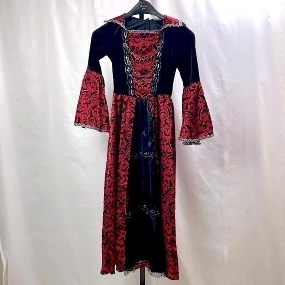 Spirit, Girl Black and Red Long Dress Costume, Size M (10)